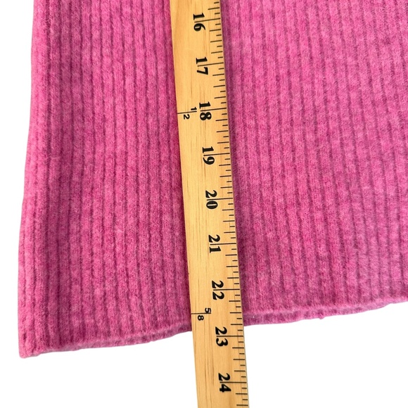 J. Crew Factory Pink Ribbed puff sleeve sweater in extra soft yarn Wool blend M - Picture 10 of 16